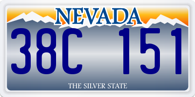 NV license plate 38C151