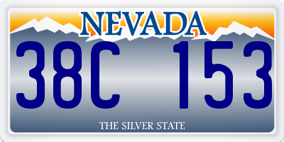 NV license plate 38C153