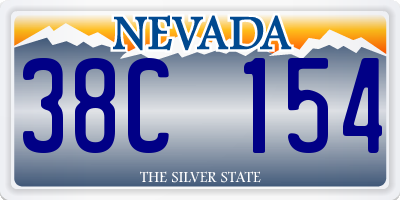 NV license plate 38C154