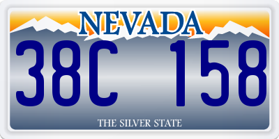 NV license plate 38C158