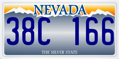 NV license plate 38C166