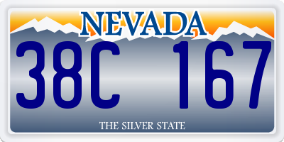 NV license plate 38C167