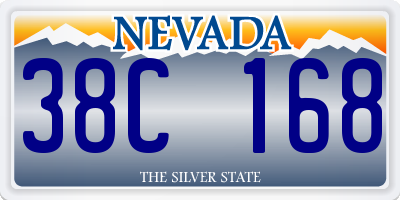 NV license plate 38C168