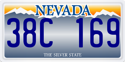 NV license plate 38C169