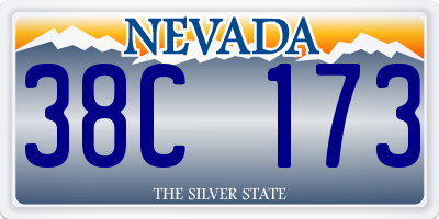 NV license plate 38C173