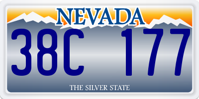 NV license plate 38C177