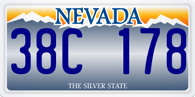 NV license plate 38C178