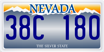 NV license plate 38C180