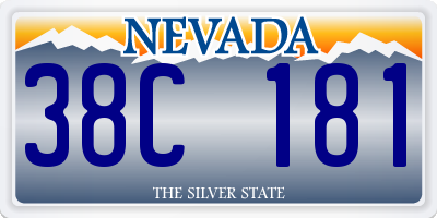 NV license plate 38C181