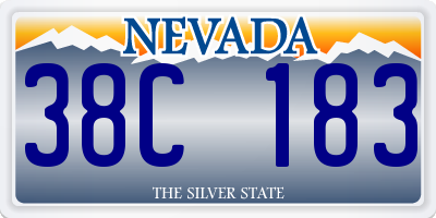 NV license plate 38C183