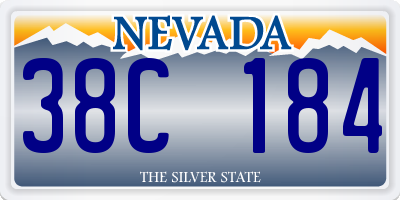 NV license plate 38C184