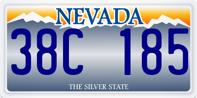NV license plate 38C185