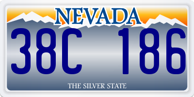 NV license plate 38C186