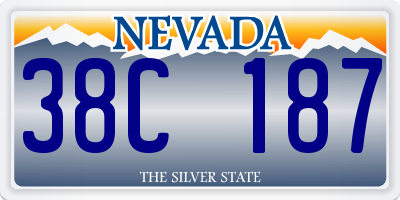 NV license plate 38C187