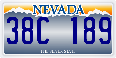NV license plate 38C189