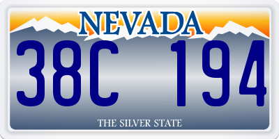 NV license plate 38C194