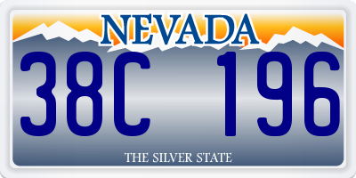NV license plate 38C196