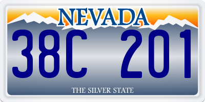 NV license plate 38C201