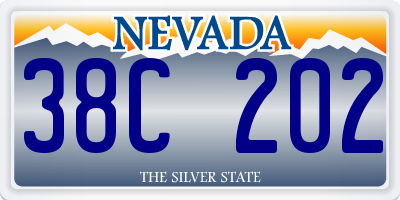 NV license plate 38C202