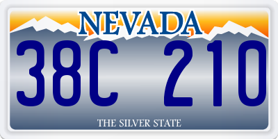 NV license plate 38C210