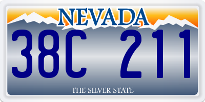 NV license plate 38C211