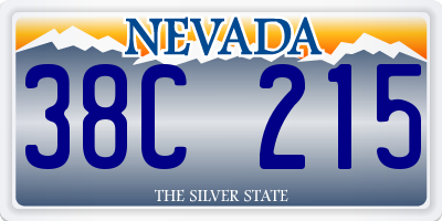 NV license plate 38C215