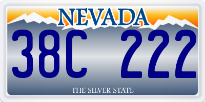 NV license plate 38C222