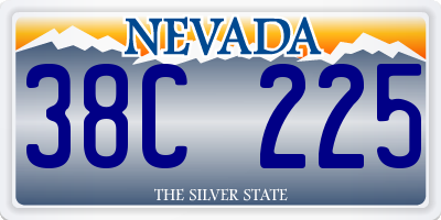 NV license plate 38C225