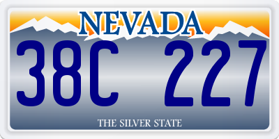 NV license plate 38C227