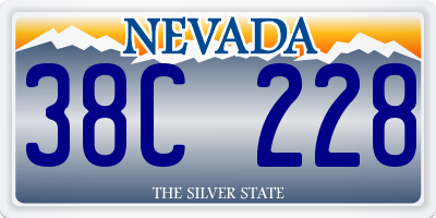 NV license plate 38C228