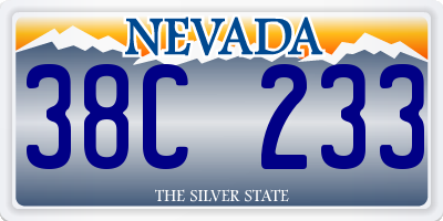 NV license plate 38C233
