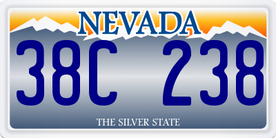 NV license plate 38C238