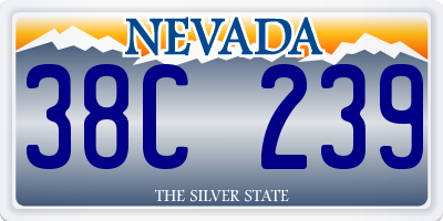 NV license plate 38C239