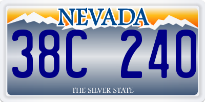 NV license plate 38C240