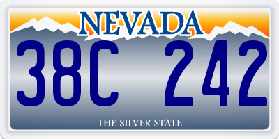 NV license plate 38C242