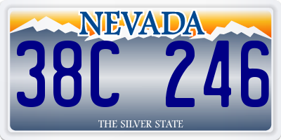 NV license plate 38C246