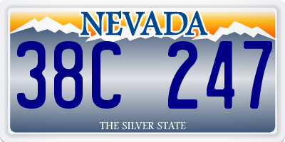 NV license plate 38C247