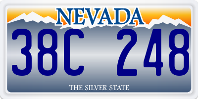 NV license plate 38C248