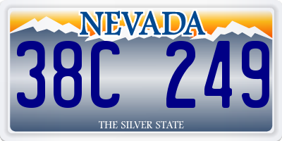 NV license plate 38C249