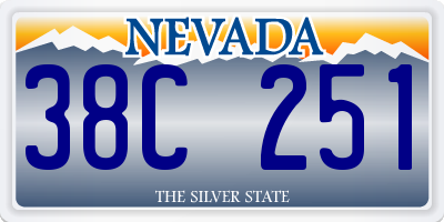 NV license plate 38C251