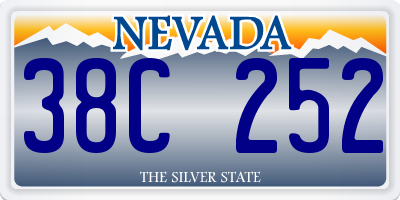 NV license plate 38C252