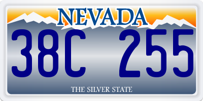 NV license plate 38C255