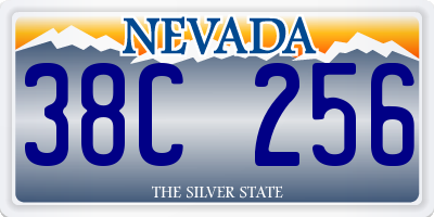 NV license plate 38C256
