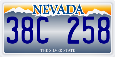 NV license plate 38C258