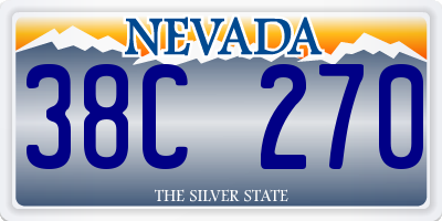 NV license plate 38C270