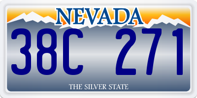 NV license plate 38C271