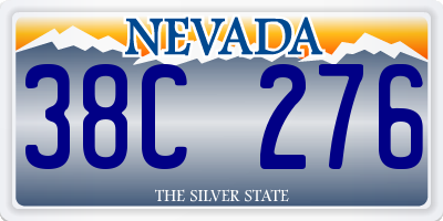 NV license plate 38C276