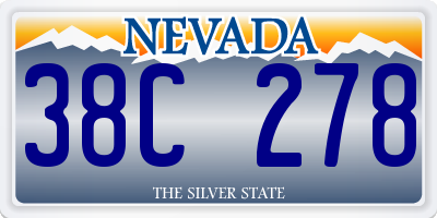 NV license plate 38C278