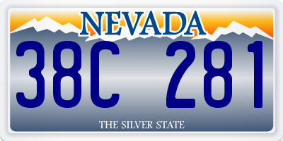 NV license plate 38C281