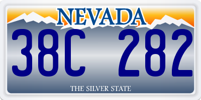 NV license plate 38C282